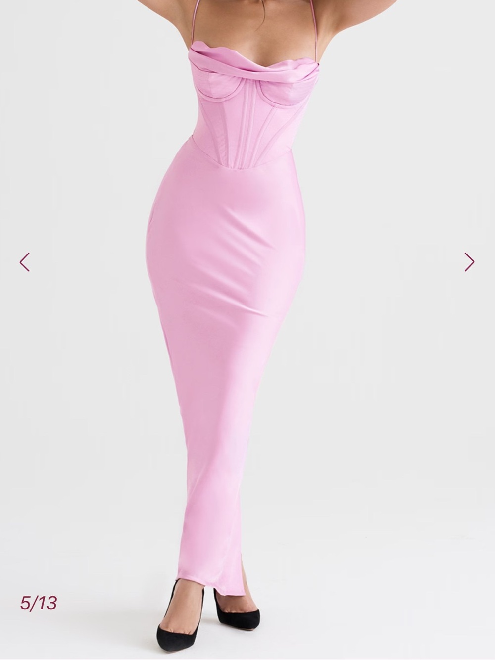 House of CB Pink Corset Maxi Dress XS